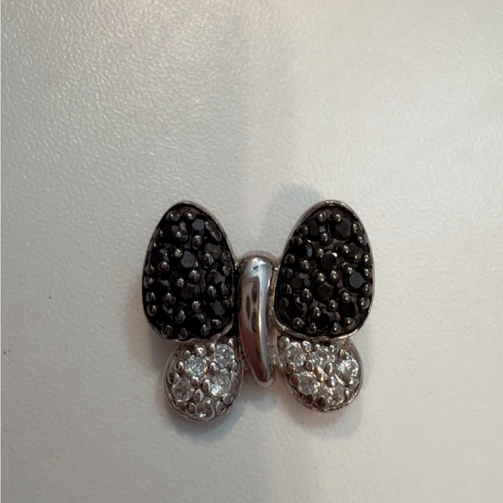 Black and Silver Butterfly Pendant